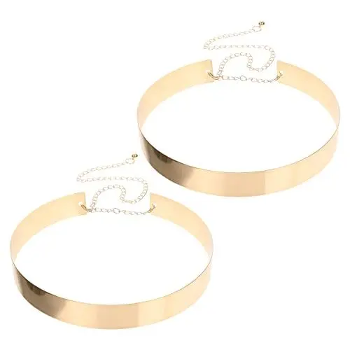 Produktbild: LIFKOME 2stücke Teiliges Metall-Waist-Band Für Damen Verstellbare Gürtel Für Festliche Kleider Elegante Modeaccessoires Für Partys Und Besondere Anlässe Hochwertiges Design Für