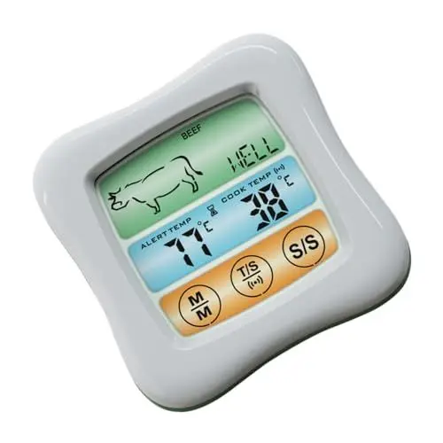 Produktbild: LIFKOME Touchscreen Bbq Thermometer Mit Timer Küchenthermometer Für Präzise Messung Von Und Flüssigkeitstemperaturen Geeignet Für Grill Und Küche