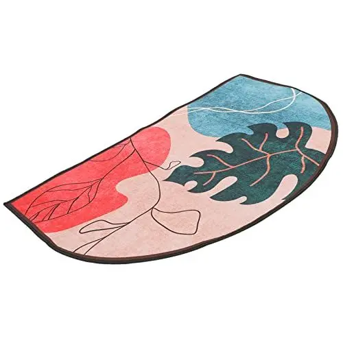 Produktbild: LIFKOME Badematte/Teppich Halbkreis-Design Nicht Trocknend Badezimmerteppich Schnelltrocknend Badematten 80 X 50 cm