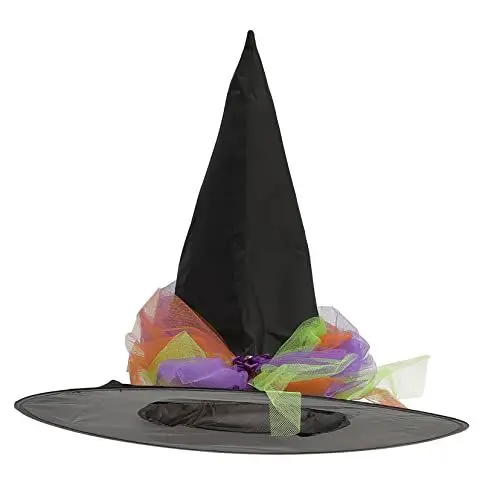 Produktbild: LIFKOME Halloween-Hexenhut Mesh-Hexenhut Hexenkopfschmuck Halloween-Requisiten Hexengeschenke Zaubererhut kinder hexenhut Halloween Hexenhut Hexenkostümhut Halloween-Partyhut Stoff Violett