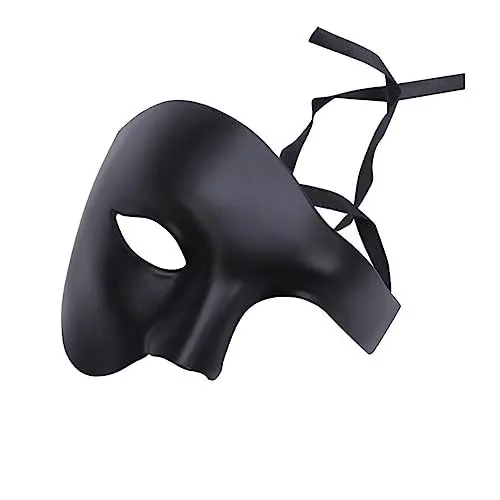 Produktbild: LIFKOME Vintage Halloween Halbmaske Gesichtsverändernder Effekt Maskerade Party Maske Für Cosplay Schwarz