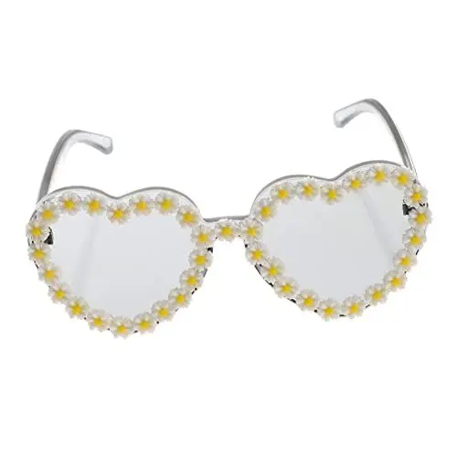 Produktbild: LIFKOME Herz Sonnenbrille Herz-Sonnenbrille für Damen Blumensonnenbrille für Damen stilvolle Brille Mode soßiere the summer schnapsgläser 90er Sonnenbrille Damen-Sonnenbrille Stk Grey