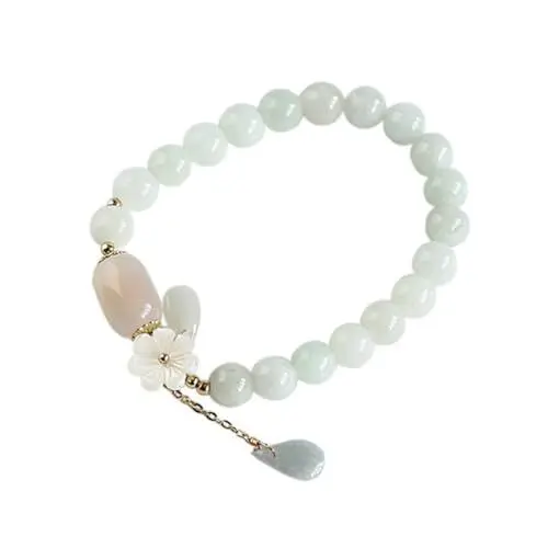 Produktbild: LIFKOME Armreif Aus Natürlichem Jade für Damen Steinschmuck-look Allergieauslösendes Schmeichelhaftes Handgelenk-design für Besondere Anlässe