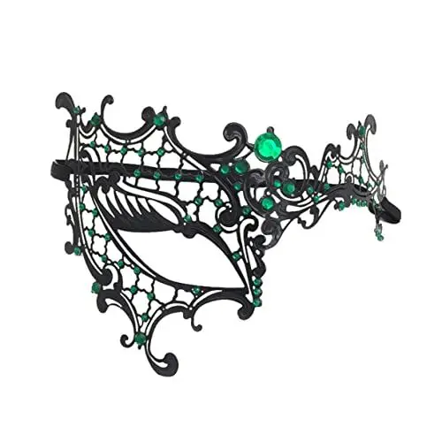 Produktbild: LIFKOME Maskerade Karneval Halb Strass Metall Für Cosplay Halloween Party Männer Jungen