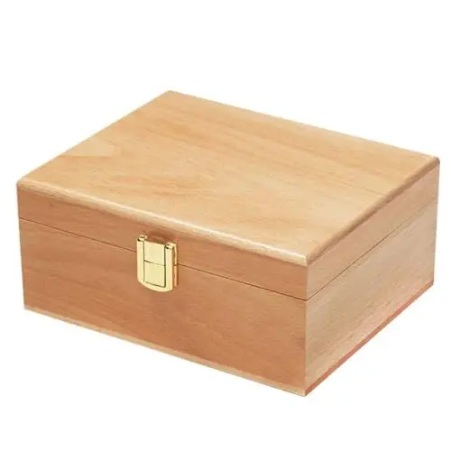 Produktbild: LIFKOME Aufbewahrungsbox Aus Holz Im Retro-stil Deckel Aufbewahrungsbox Für Schreibtisch Kosmetik Kleinigkeiten Organizer Aus Holz Aufbewahrungsboxen