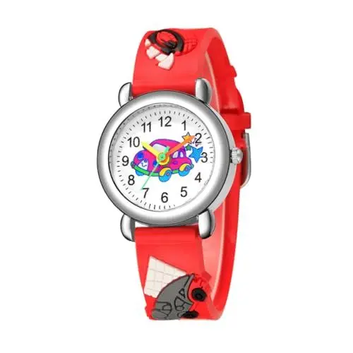 Produktbild: LIFKOME Kinderuhr Jungs sehen Sportuhr für Kinder betrachten Kinder schauen zu armbanduhr kinder watch Mädchen sehen Studenten-Quarzuhr Spiegelmaterial: gewöhnlicher Glasspiegel rot