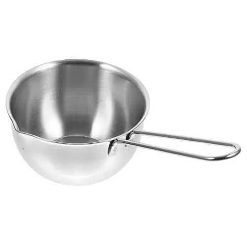 Produktbild: LIFKOME Kleine Bratpfanne Kochgeschirr Kleiner Topf Campingtopf Metalltopf Grilltopf Schwerer Suppentopf Butterschmelzpfanne 304 Instant-nudeltopf