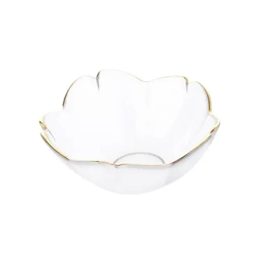 Produktbild: LIFKOME Salatschüssel Aus Glas Mit Unregelmäßigem Design Elegante Und Kreative Schale Für Obst Gemüse Und Snacks Für Dinner Und Partys - Und Spülmaschinengeeignet