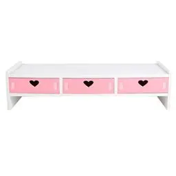 Produktbild: LIFKOME Laptopständer 1 Flache Halterung Nützliches Regal Schreibtisch Desktop Monitor Laptop Bord Ständer Riser Zubehör Erhöhung Rosa Robust mit Pvc Handyschubladen Monitorständer Mit Schublade