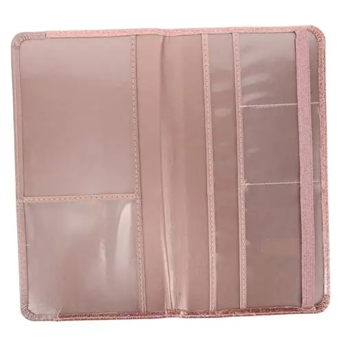 Produktbild: LIFKOME Ledergeldbörse Kartenhülle schlanke Geldbörse für Frauen Visitenkartenhalter Ausweishülle Karten-Passhülle Quittungsorganisator Pass-Aufbewahrungshalter PU-Leder Rose Gold
