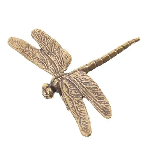 Produktbild: LIFKOME Libelle Partydekoration Glücksbringer Libellen-gartendekoration Tierfiguren Aus Messing Goldene Libellenskulptur Libelle Schmücken Viel Glück Tiere Antikes Spiel Modellieren Kupfer