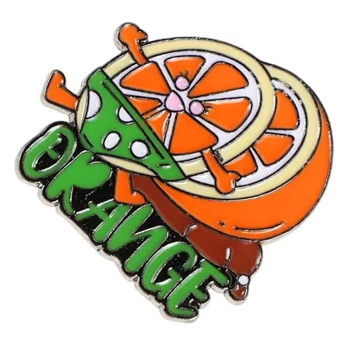 Produktbild: LIFKOME Niedliches Anstecknadel-set Mit Früchten Orangefarbene Emaille Für Damen Lustiges Cartoon-design Für Rucksäcke Hüte Und Den Tag Des Orangefarbenen Hemdes
