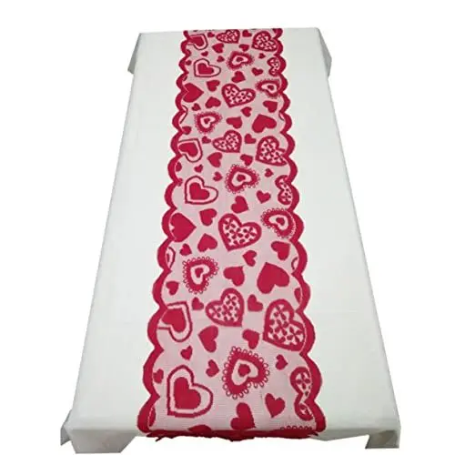 Produktbild: LIFKOME Valentinstag Dekoration Weihnachten Tisch Flagge 183x33cm Tischdecke Hohl Tischdecke Für Festival