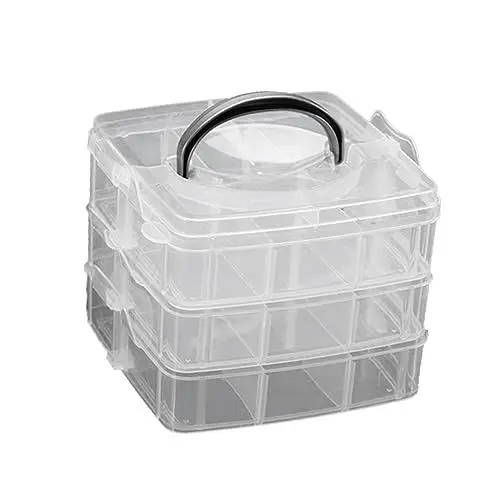 Produktbild: LIFKOME Pillendose schmuckkasten kosmetikbehälter Schmuckkoffer schmuck aufbewahrung medicine box Kosmetiktasche Aufbewahrungswürfel für Spielzeug Schmucketui transparente