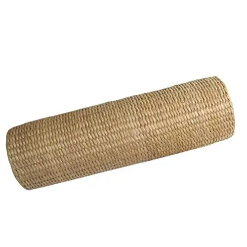Produktbild: LIFKOME Rollenkissen Zum Schlafen Strohgeflecht Nackenrolle Kissen Knie Nackenstütze Zylinderkissen Geeignet Zum Schlafen Auf Rücken Oder Seite Knie (Beige)