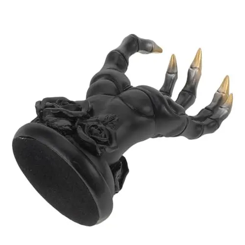 Produktbild: LIFKOME Schmuck regal aus Harz Handskulptur Schaufensterpuppenförmiger Armbandhalter Armband-Organizer handwerkskunst gotische Dekoration Hand stehen Halloween-Wohndekoration Kunstharz