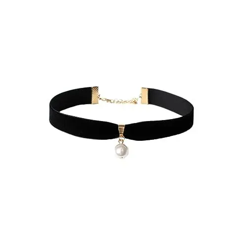 Produktbild: LIFKOME Elegante Samt-halskette in Schwarz Für Damen Modische Choker-halskette Für Den Alltag