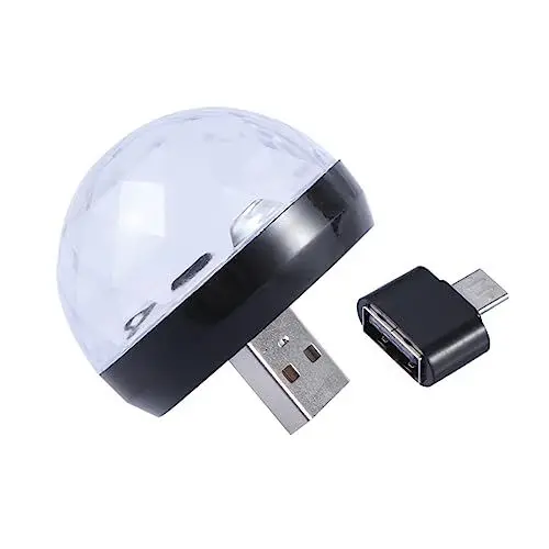 Produktbild: LIFKOME Sprachgesteuertes Rotierendes Led-kugellicht Partybeleuchtung Mit Disco-effekt Usb-betriebene Lichter Für Bühne Und Heimgebrauch Karaoke-beleuchtung
