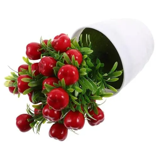 Produktbild: LIFKOME Elegante Gefälschte Grüne Pflanze Decor Künstliche Bonsai Obst Baum Für Esstisch Wohnzimmer Büro