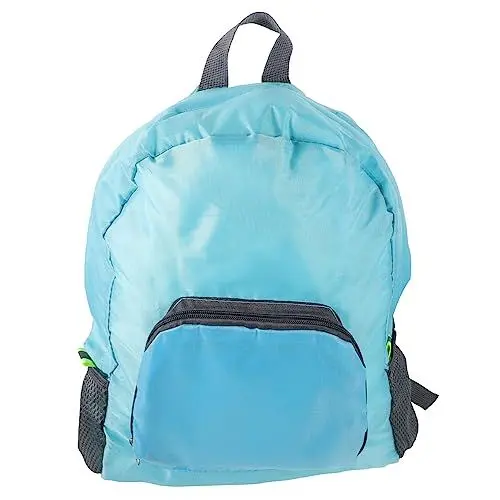 Produktbild: LIFKOME Wasserfeste Nylon-rucksack Tragbarer Zusammenklappbarer Sportrucksack Wasserdichte Wandertasche Für Outdoor-reisen Faltbarer Reiserucksack Mit Zweiwege-reißverschluss Leichter