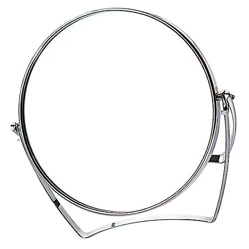 Produktbild: LIFKOME Schminkspiegel Für Schreibtisch Klappbarer Kosmetikspiegel Mit Metallrahmen Drehbarer Desktop-Spiegel Für Make-up Kleiner Tisch-Spiegel Mit Klarer Spiegeloberfläche