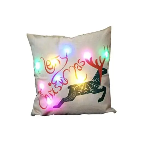 Produktbild: LIFKOME weihnachtswürfe freigabe Rentier Kissenbezug Urlaub Sofa Kissenbezug Dekokissen kissenbezüge Weihnachtskissen beleuchteter Kissenbezug Weihnachten Kopfkissen Kissen Kissen