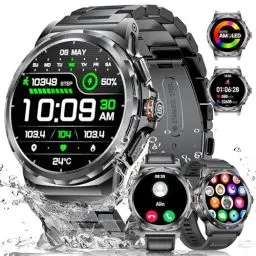 Produktbild: LIGE Militär Smartwatch Herren(3 Armbändern),1,43