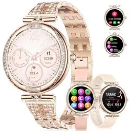 Produktbild: LIGE Smartwatch Damen, IP68 Smartwatch Damen Wasserdicht, Bluetooth-Anrufe/über 120 Sportmodi/Schlafüberwachung/Herzfrequenzüberwachung/SpO2, Fitnessuhr Damen, Android iOS Schrittzähler Uhr