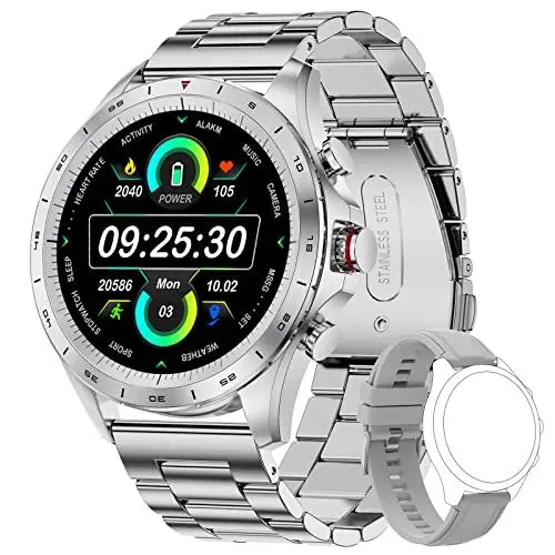 Produktbild: LIGE Smartwatch Herren, 1.32'' HD Voll-Touchscreen Fitness Activity Tracker Uhr mit Herzfrequenz Schlaf SpO2 Gesundheitsmonitor, IP67 Wasserdicht Sport Schrittzähler Smart Watch für Android iOS