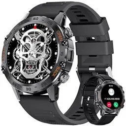 Produktbild: LIGE Smartwatch Herren mit Telefonfunktion,1.39' HD Touchscreen mit 100 Sportmodi Fitnessuhr mit Herzfrequenz Schlafmonitor SpO2 Schrittzähler, 5ATM Wasserdicht Uhren Herren smartwatch für iOS Android
