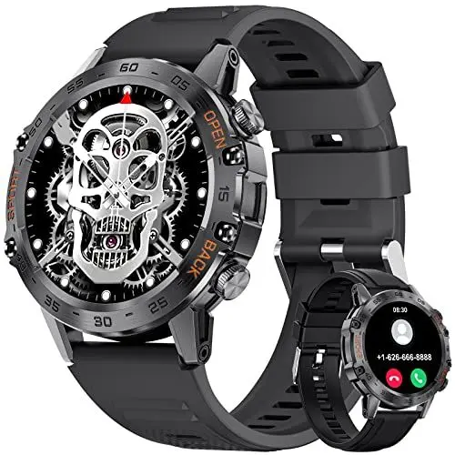 Produktbild: LIGE Smartwatch Herren mit Telefonfunktion,1.39' HD Touchscreen mit 100 Sportmodi Fitnessuhr mit Herzfrequenz Schlafmonitor SpO2 Schrittzähler, 5ATM Wasserdicht Uhren Herren smartwatch für iOS Android