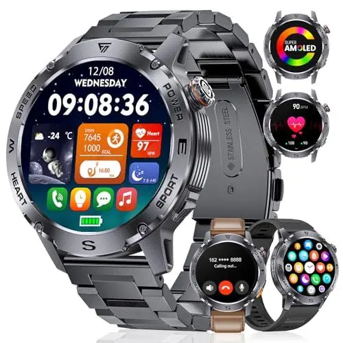 Produktbild: LIGE Smartwatch Herren mit Telefonfunktion(3 Armbändern), 1,43