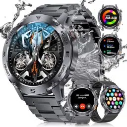 Produktbild: LIGE Smartwatch Herren mit Telefonfunktion(3 Bänder), 1,43