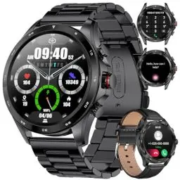Produktbild: LIGE Smartwatch Herren mit Telefonfunktion Bluetooth Anruf Sprachassistenten mit Herzfrequenz Schlafmonitor 5ATM Wasserdicht Armbanduhr Sportuhren für Android iOS
