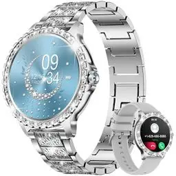 Produktbild: LIGE Smartwatch mit Telefonfunktion 1.32' Zoll Voll Touchscreen Fitnessuhr Damen mit SpO2 Herzfrequenz Schlafmonitor, IP67 Wasserdicht Schrittzähler Uhr für Android iOS,Silber
