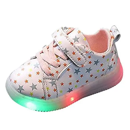 Produktbild: Light führte Mädchen leuchtende Baby Sport Schuhe Kinder Kinder Baby Schuhe Sneaker Kinder 26 Junge (Pink, 23 Toddler)