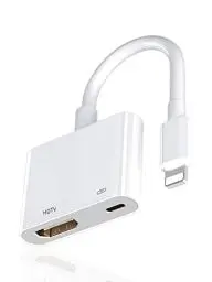 Produktbild: Lightning HDMI Adapter <strong>MFi-Zertifiziert:</strong> HD 1080P Bildschirm Konverter/iPhone Hdmi Adapter/Lightning auf HDMI Digital AV Adapter, kompatibel mit HDTV/Projector/Monitor für iPhone, No Power Required