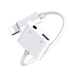 Produktbild: Lightning auf Klinke Adapter <strong>MFi Zertifiziert:</strong>  iPhone Adapter Kopfhörer iPhone Aux Adapter und Laden 3.5mm Audio Kabel Konverter 3,5‑mm-Kopfhöreranschluss Adapter für iPhone 14/13/12/11/X/XS/XR/8/7