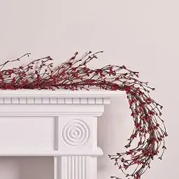 Produktbild: Lights4fun Rote Beeren Girlande 1,5m Weihnachtsdeko