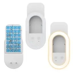 Produktbild: Lightswim 2 Pack Fliegenfalle Innen (2 Gerät + 10 Klebekarten), Nachtlicht, Mückenvernichter, Steckbare fliegende Insektenfalle für Mücken, Fliegen, Fruchtfliegen, Motten, Mücken Weiß