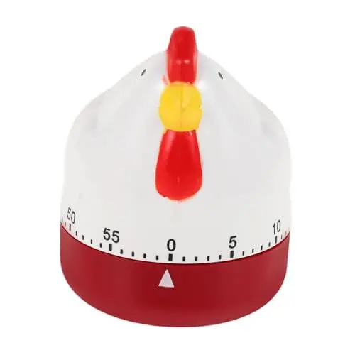 Produktbild: LIGIGWASH Mechanischer Küchentimer Cartoon Kunststoff Back Timer mit Alarm Batteriefrei für Kochen Backen Zeitmanagement und Trainingsplanung