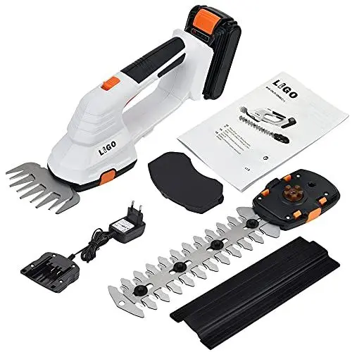 Produktbild: LIGO® 20V Kabellose Grasschere für den Garten, 2000mAh Lithium-ion 2 in 1 Akku Grass-Heckenschere. Inklusive Akku und Ladegerät Art.No KX20VC00B1(Grasschere inkl. Akku)