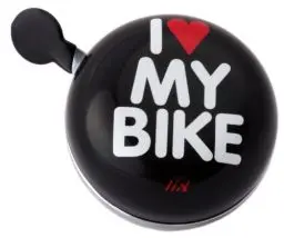 Produktbild: Liix Ding Dong Fahrradklingel I Love My Bike Schwarz
