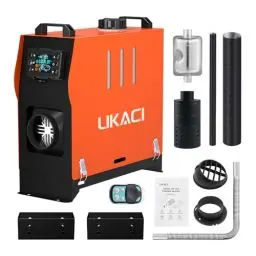Produktbild: LIKACI Dieselheizung All-in-One 5 kW-8 kW 12 V/24 V Diesel-Luft-Parkheizung mit verbessertem LCD-Schalterdisplay und Fernbedienung, schnelles Aufheizen, für Wohnmobil, Garage, LKW-Orange