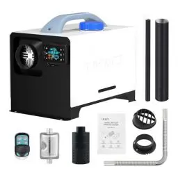 Produktbild: LIKACI Dieselheizung All-in-One 5KW-8KW 12V / 24V tragbare Diesel-Luft-Auto-Standheizung mit verbessertem LCD-Schalterdisplay und Fernbedienung, schnelles Aufheizen