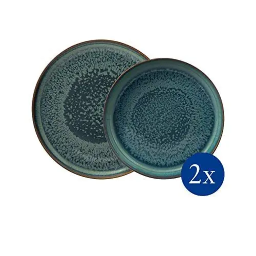 Produktbild: like. by Villeroy & Boch Crafted Breeze Teller-Set, 4 tlg., für 2 Personen, grün