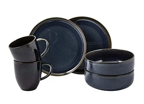 Produktbild: like. by Villeroy & Boch Crafted Denim Frühstücks-Set, 6 tlg., für 2 Personen, blau
