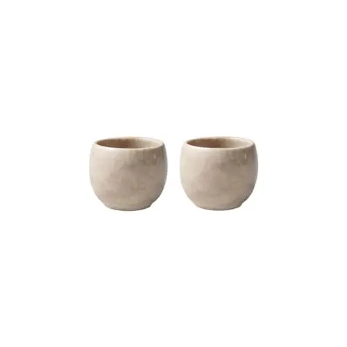 Produktbild: like. by Villeroy & Boch – Perlemor Home Eierbecher Set 2 teilig Beige, Spülmaschinenfest, Mikrowellensicher, Geschirr Keramik für Frühstück, Auch als Shotglas verwendbar, Premium Porzellan