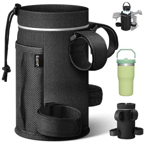 Produktbild: Likesing 24-40oz Getränkehalter Flaschenhalter Fahrrad Ohne Schrauben Trinkflaschenhalter Fahrradflaschenhalterung Getränke Halterung Fahrrad Trinkflaschenhalterung Wasserflaschenhalter mit Netztasche