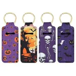 Produktbild: Likesing 4 Stück Halloween Chapstick Halter Schlüsselanhänger Neopren